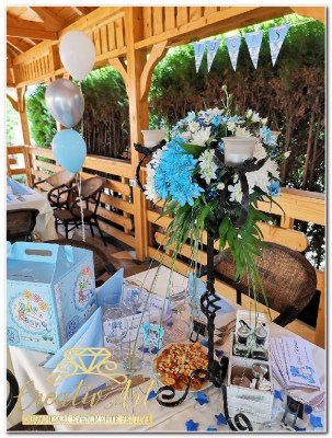 aranjament floral suport fier forjat